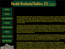 Tablet Screenshot of durableresidentialbuilders.com